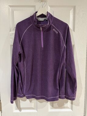 Women's 1/4 Zip Regatta Lightweight Fleece Size XL in Violet/Purple